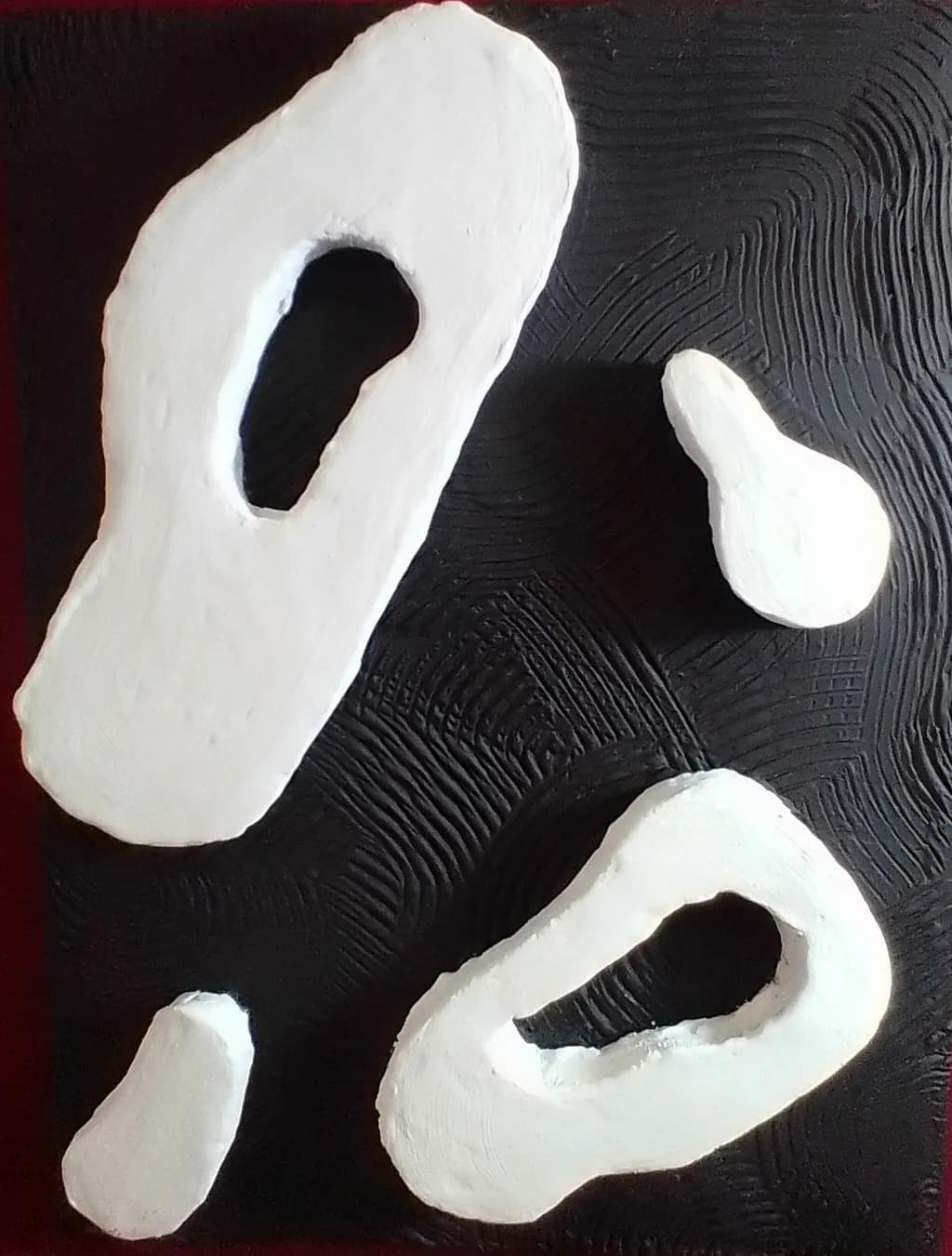 Abstract Stones on Black