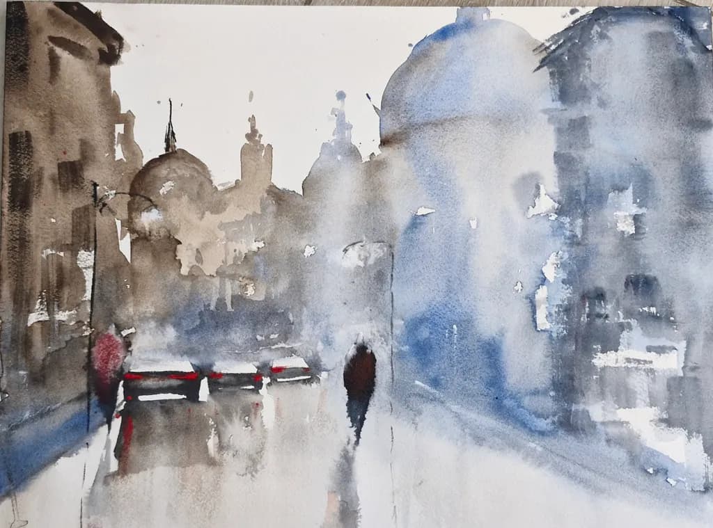 Misty Cityscape