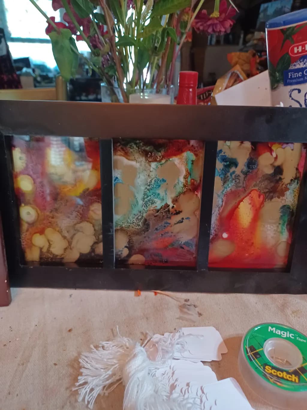Abstract Triptych Colors
