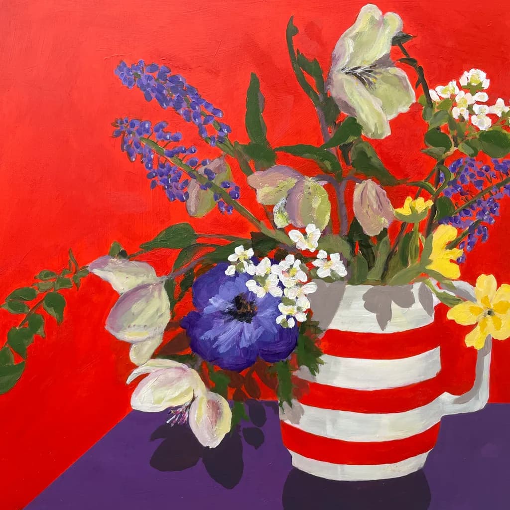 Striped Vase Bouquet
