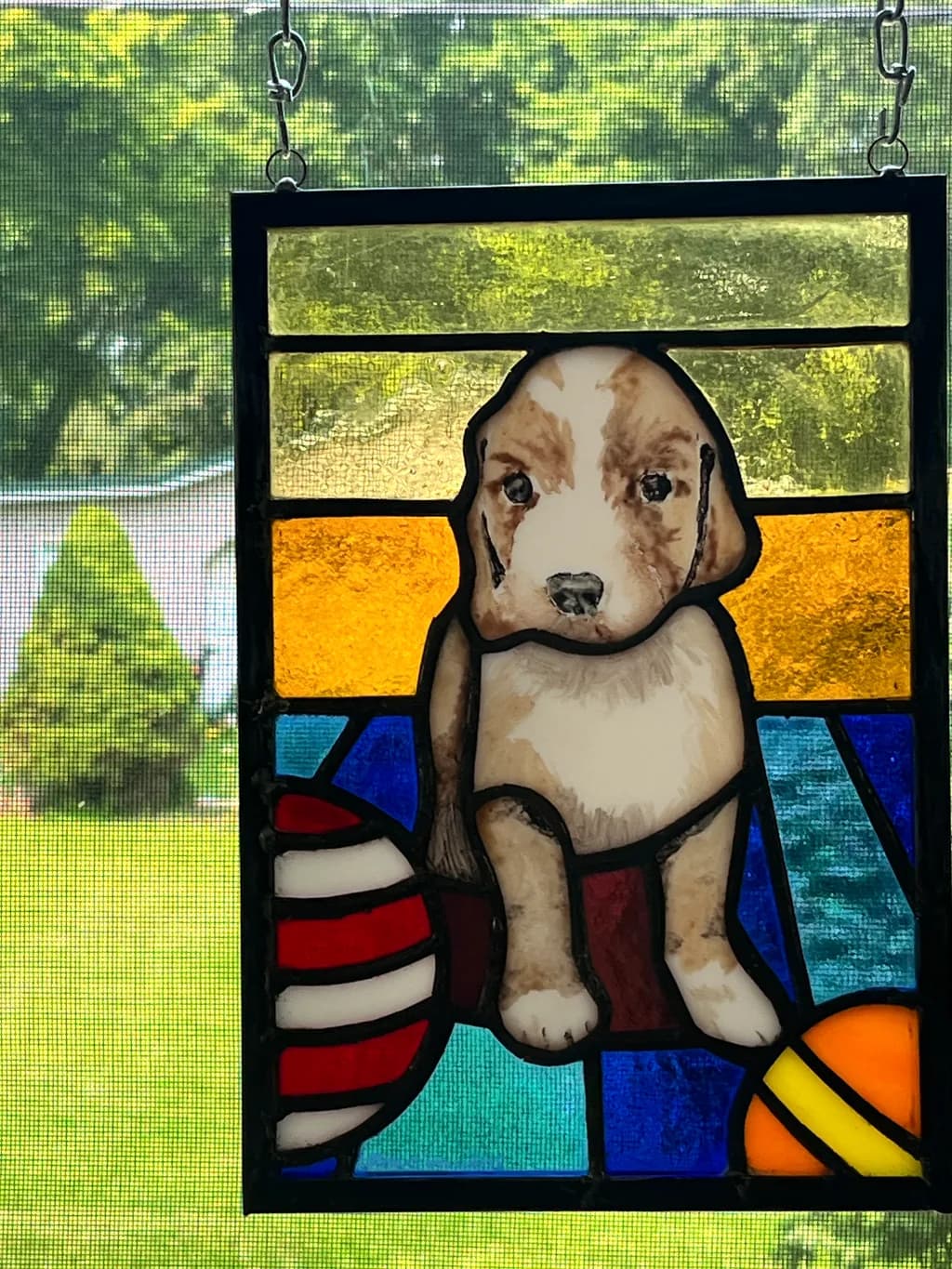Stained Glass Puppy