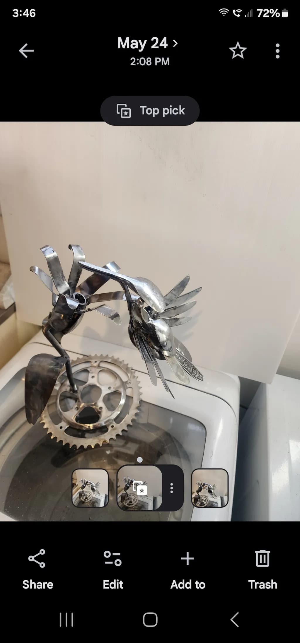 Industrial Metal Hummingbird