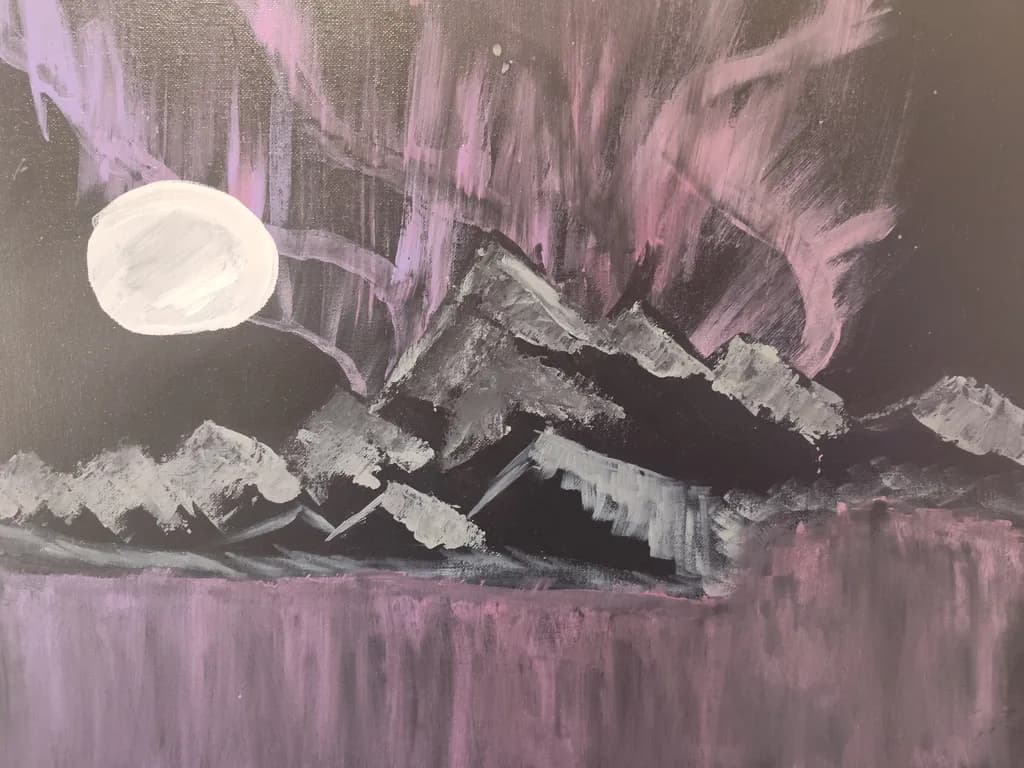 Moonlit Aurora Peaks