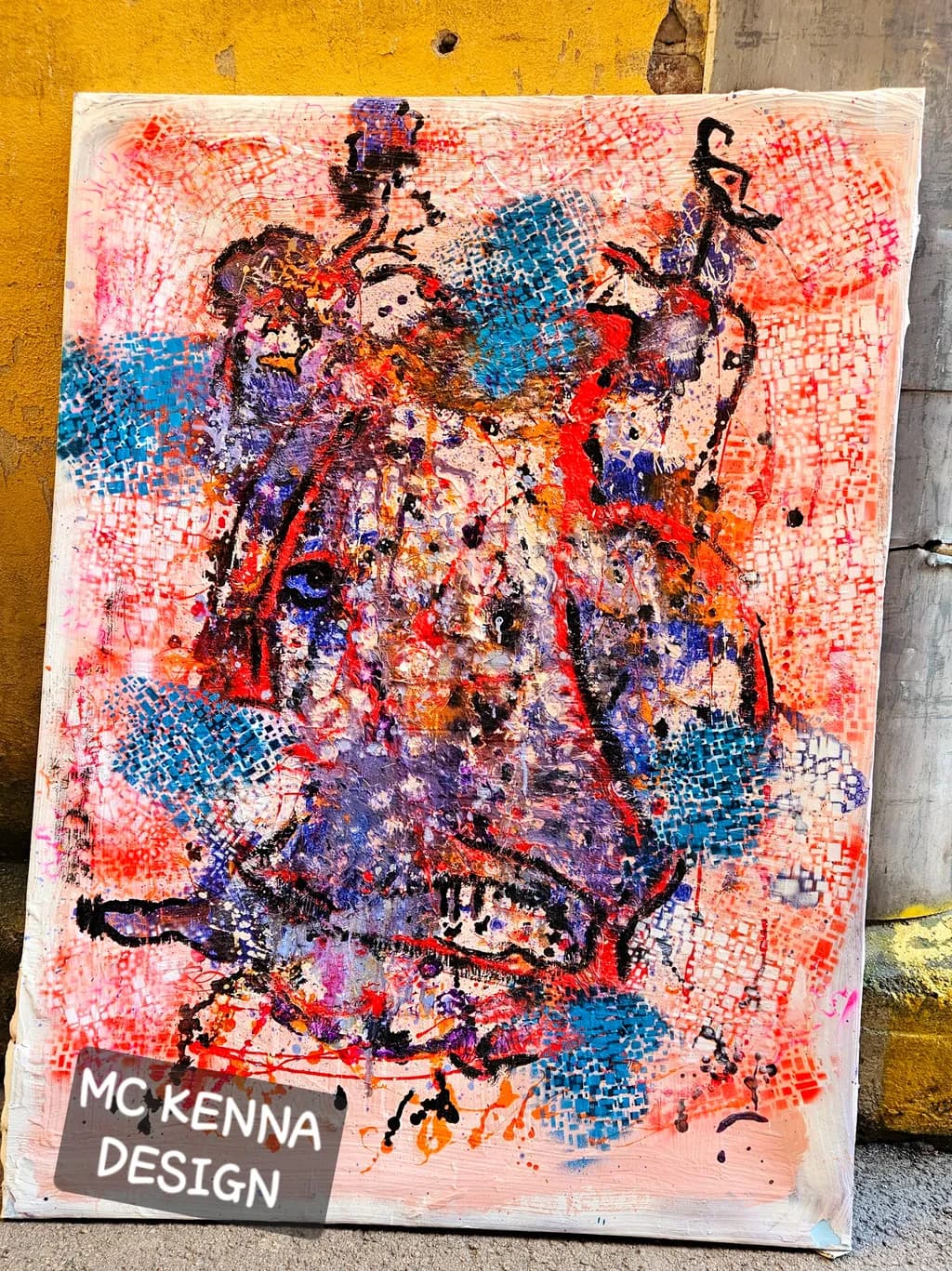 Abstract Cow Portrait