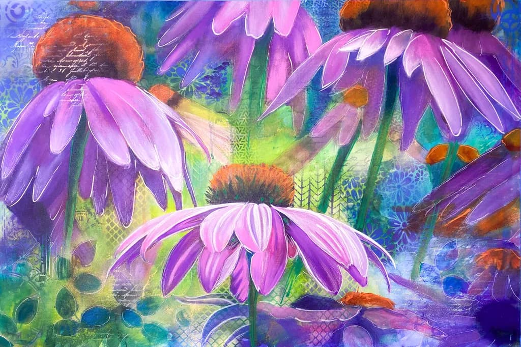 Purple Coneflowers Dance