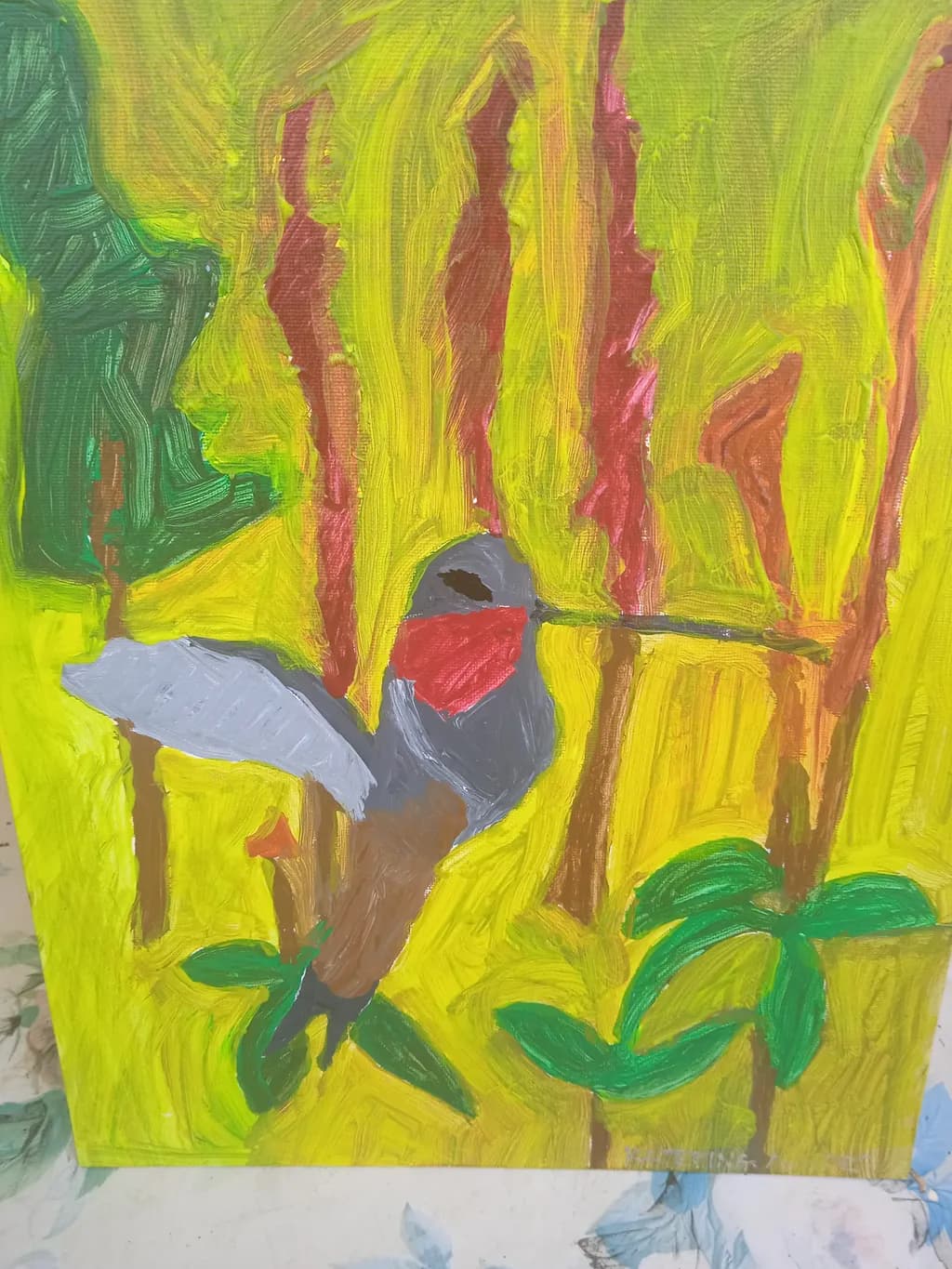 Hummingbird in Forest