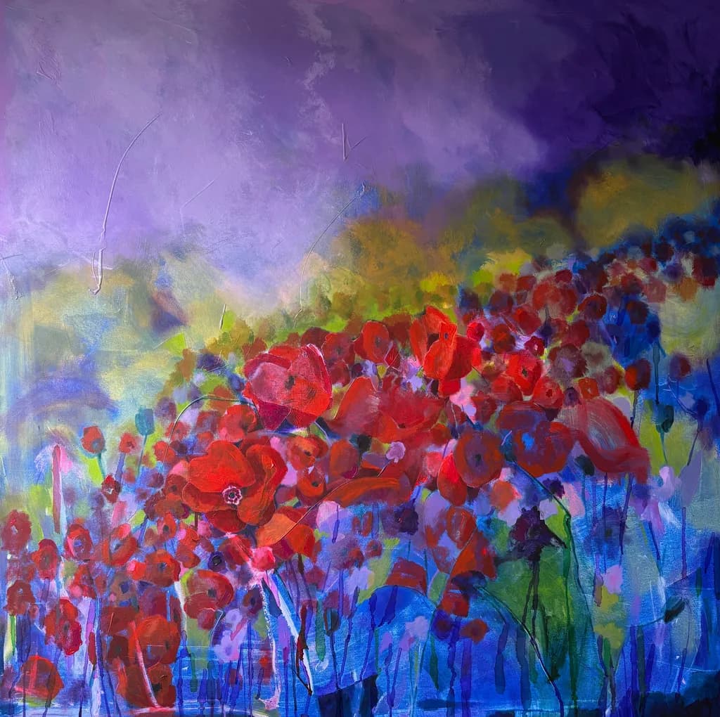 Violet Sky Poppies