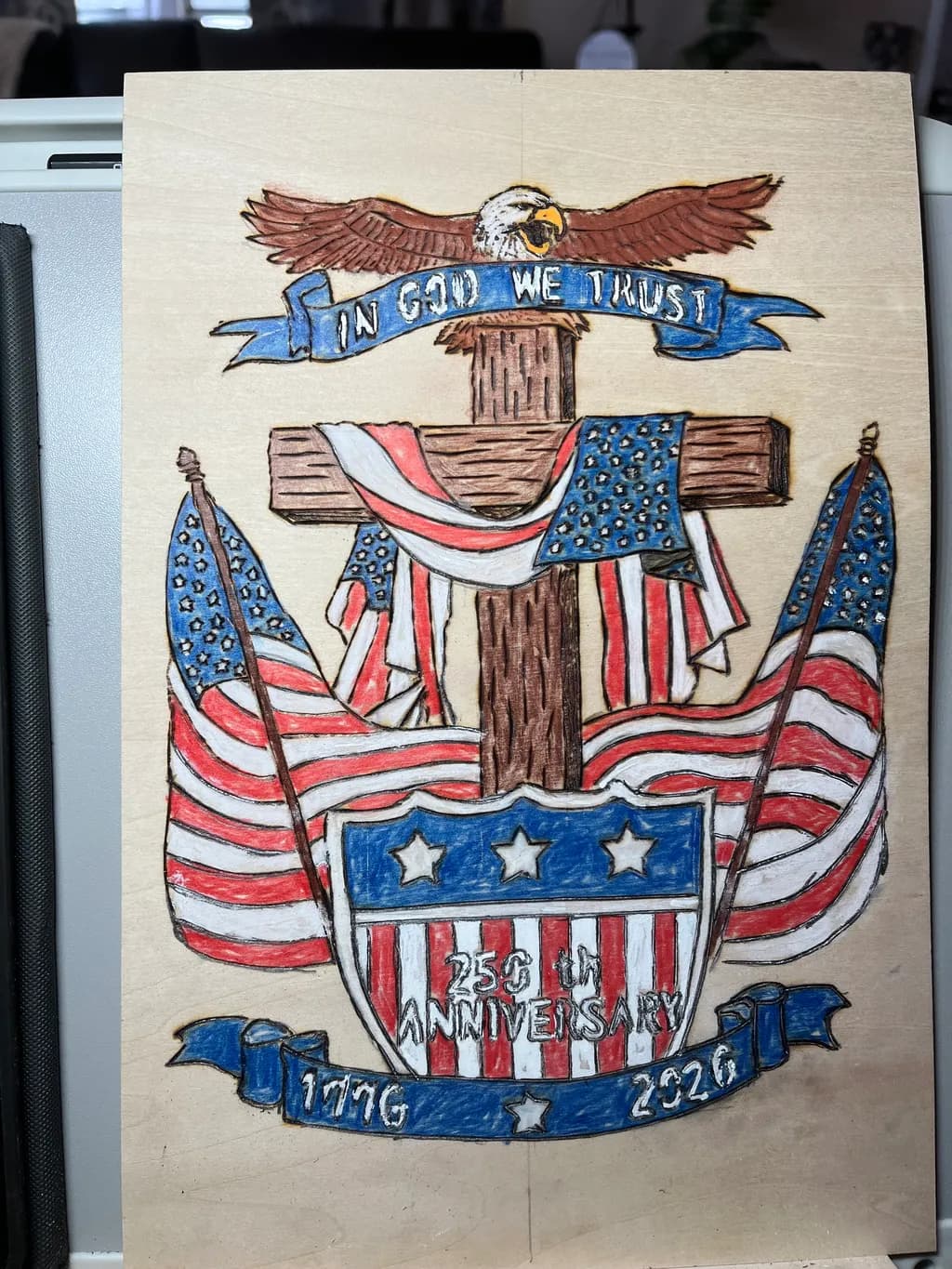 Patriotic Tribute Cross