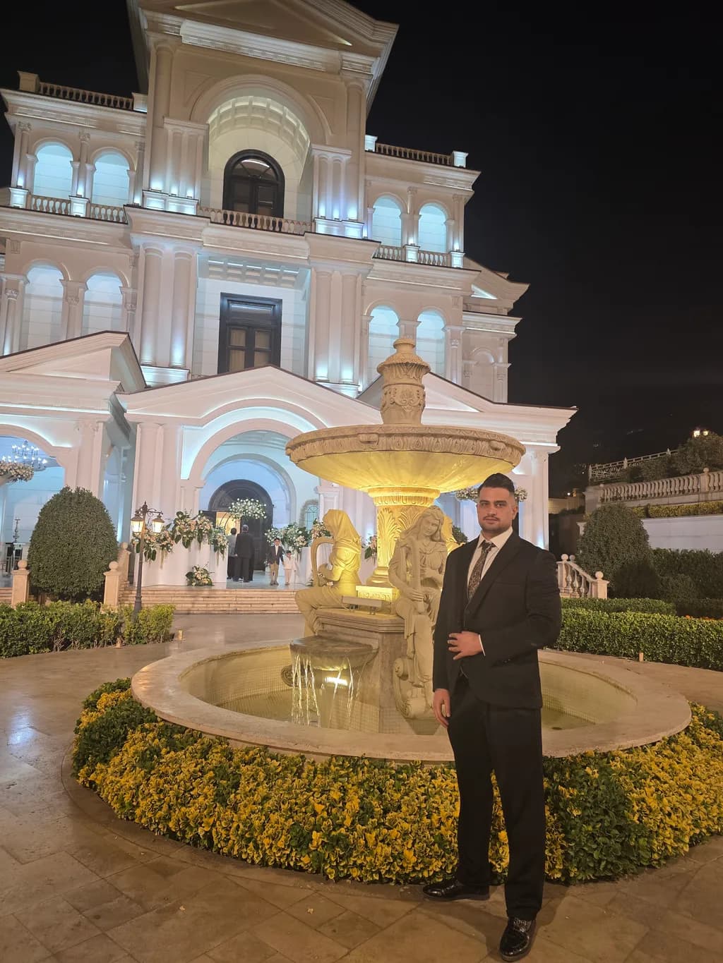Elegant Evening Fountain