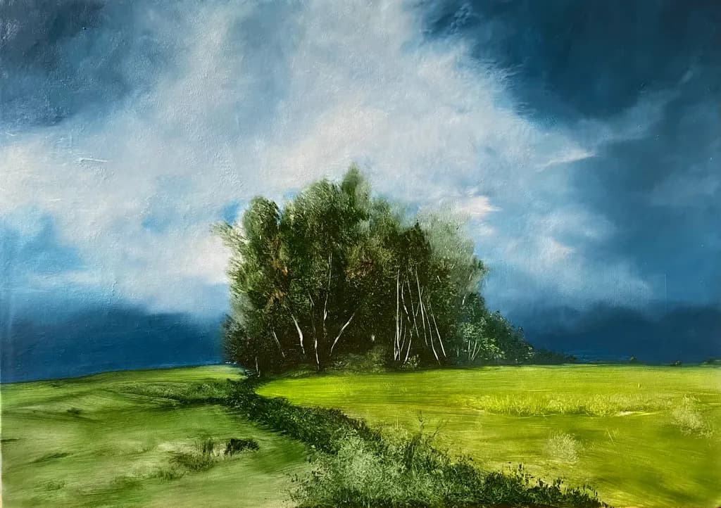 Stormy Sky Over Trees (Study)