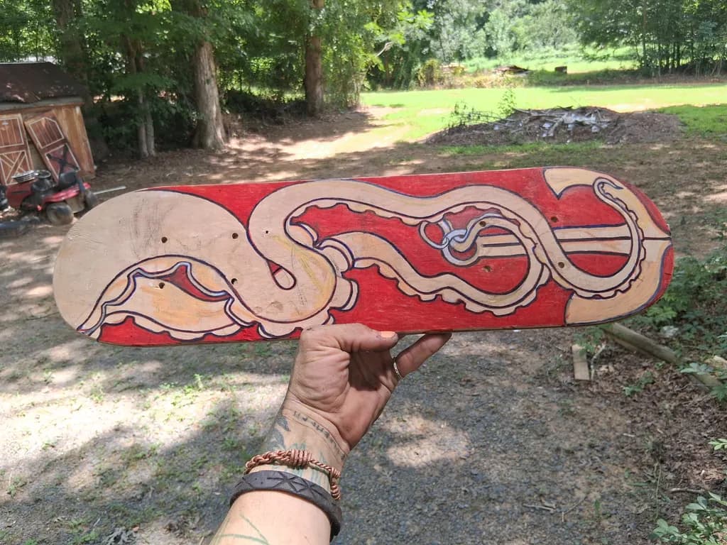 Snake Skateboard Deck
