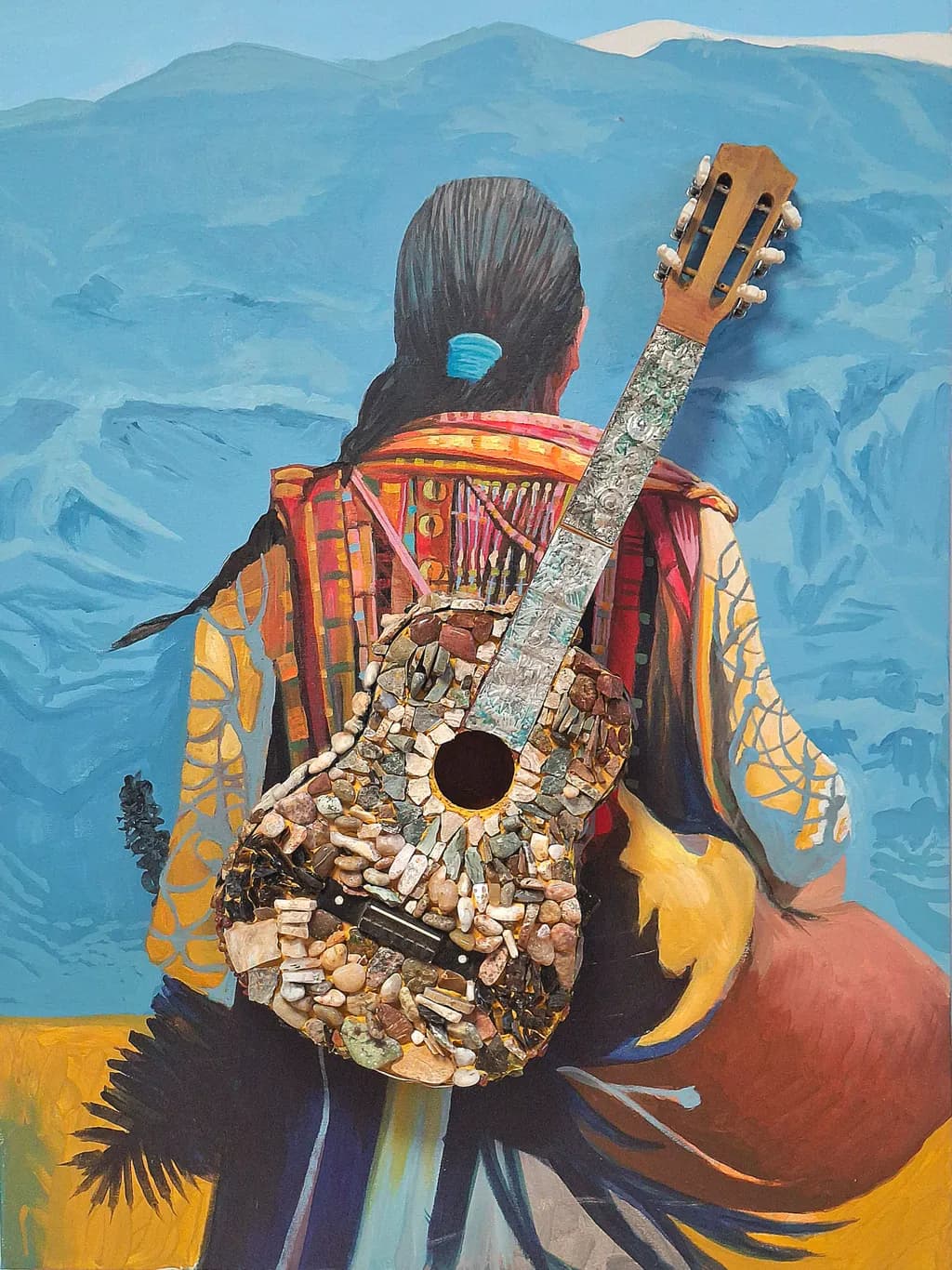 Stone Mosaic Guitar