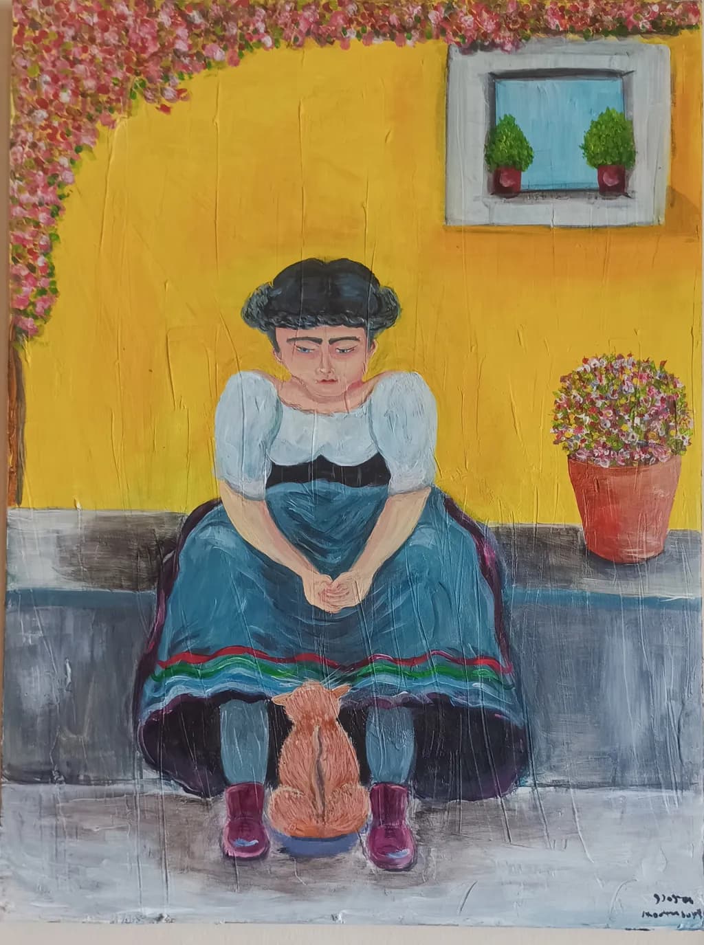 Contemplation with Cat