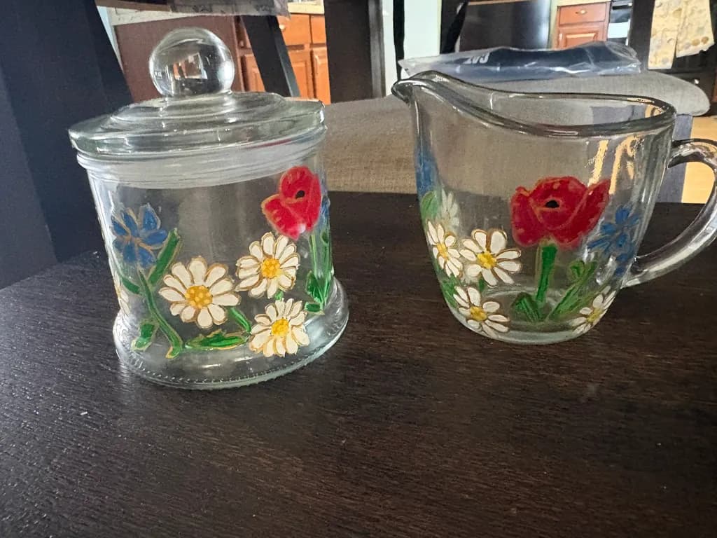 Floral Glassware Set