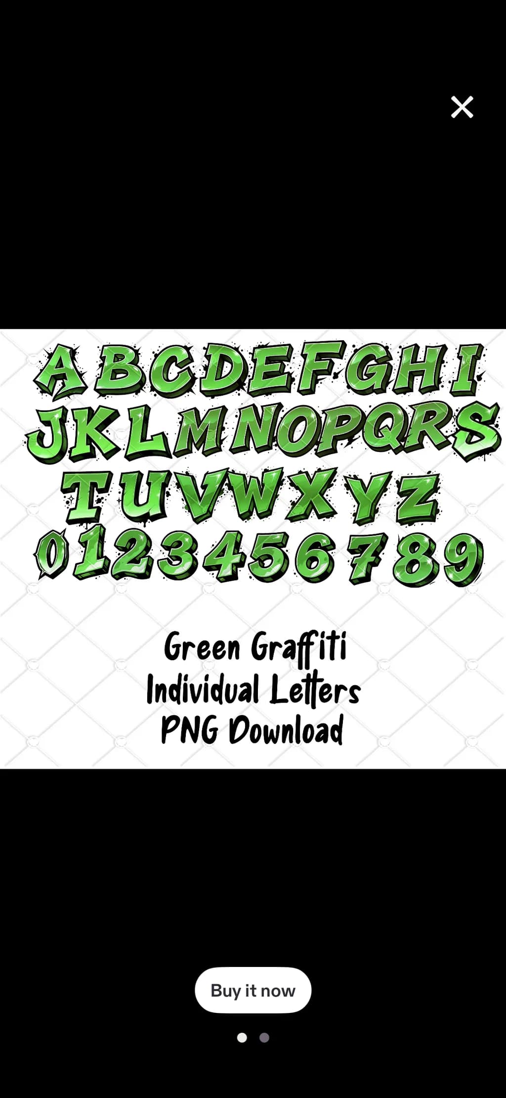 Green Graffiti Alphabet
