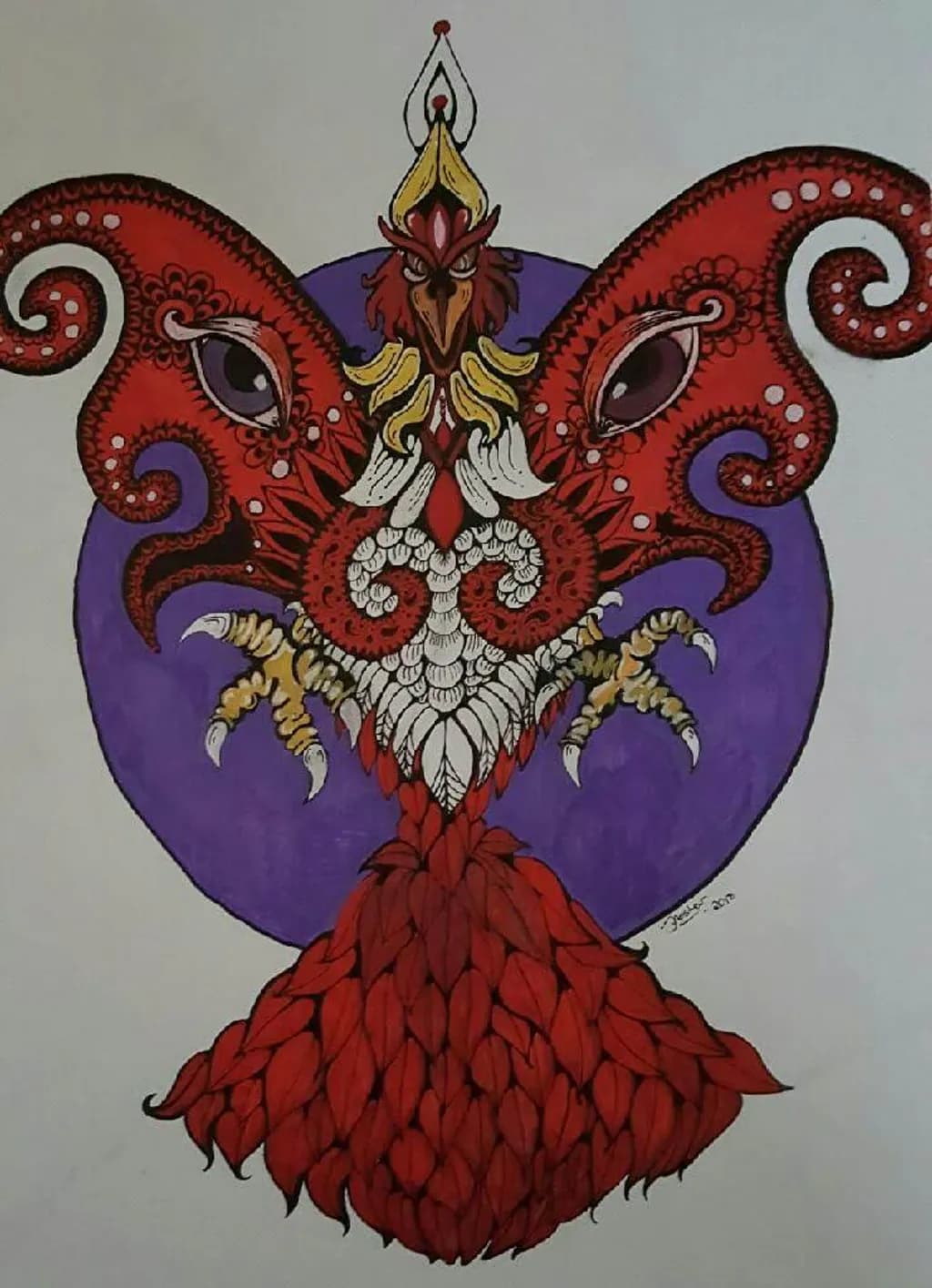Mythical Red Bird