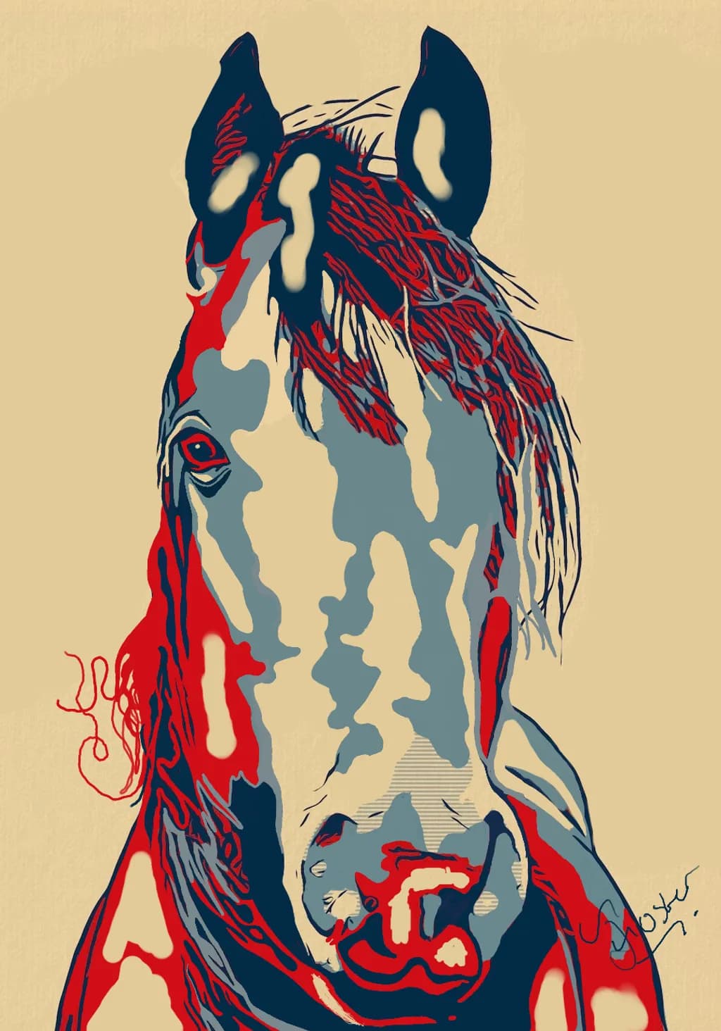 Abstract Horse Portrait