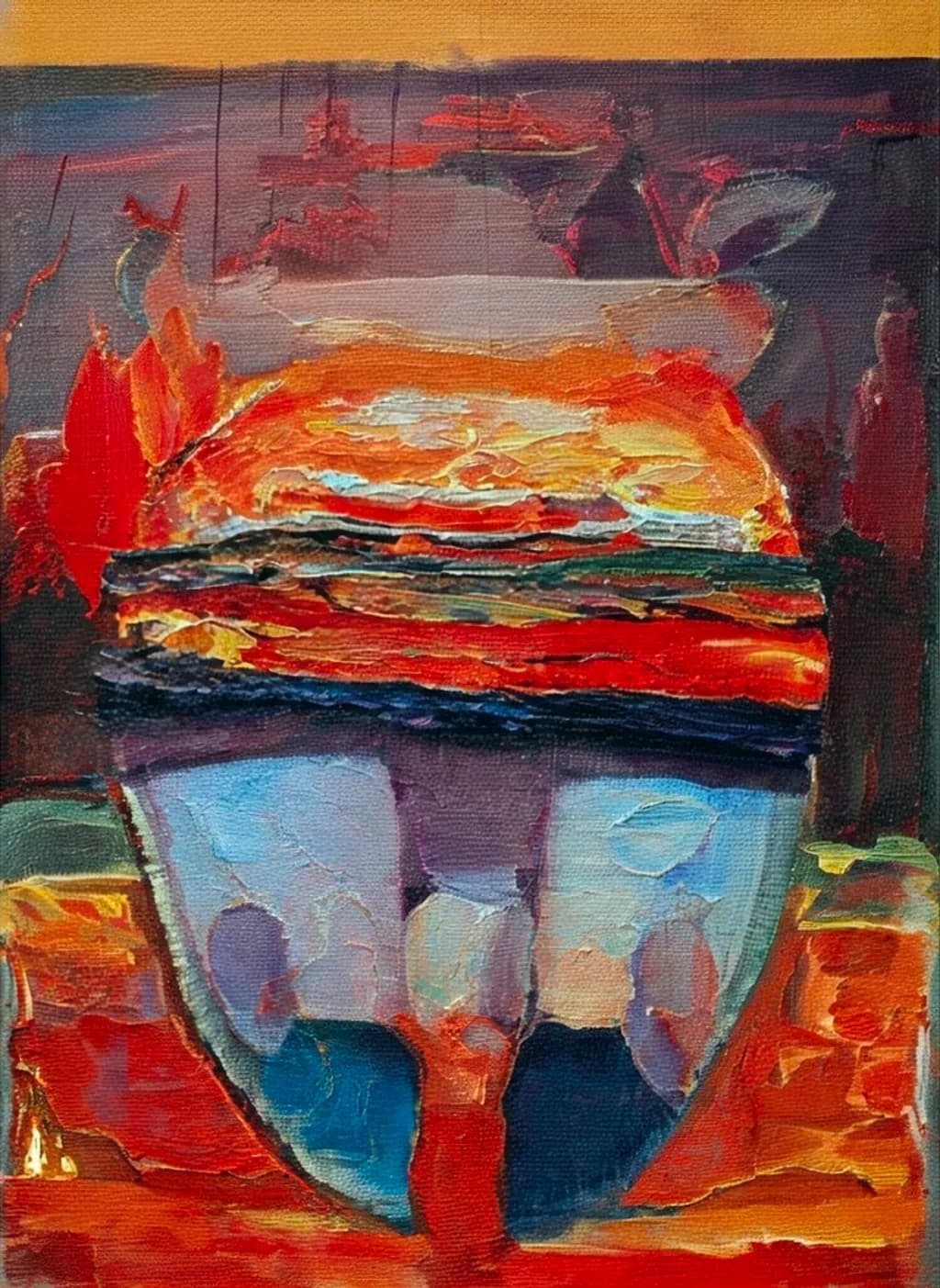 Abstract Vessel with Fire