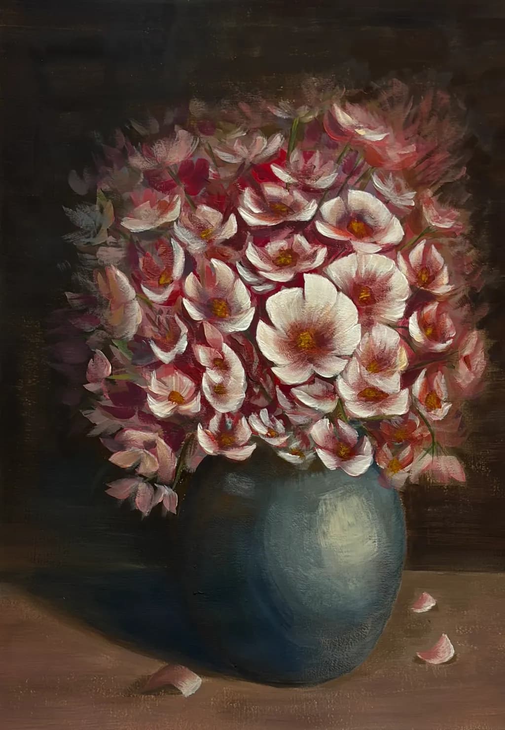 Blue Vase Flowers