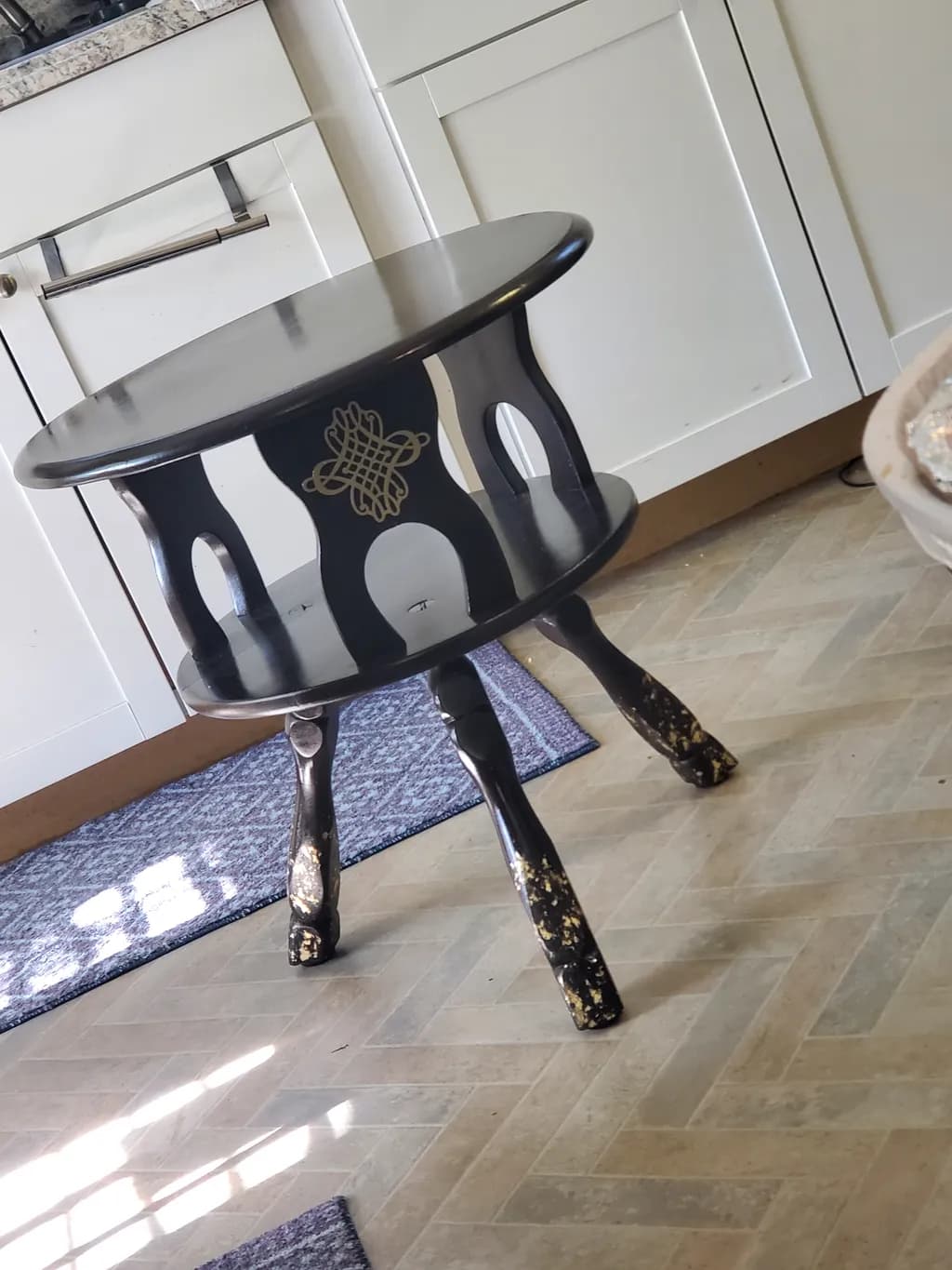 Black Vintage Accent Table