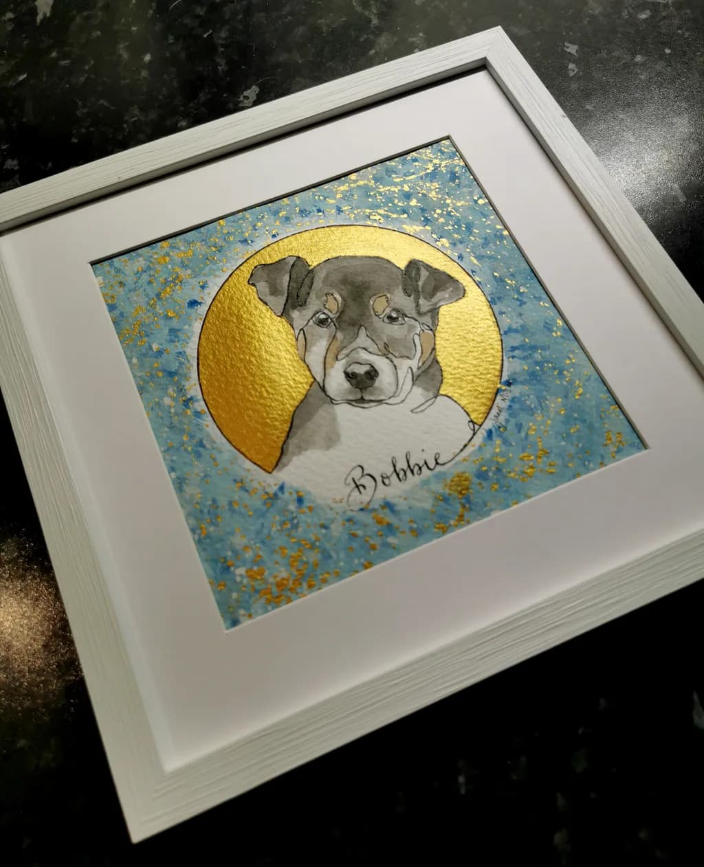 Golden Halo Dog Portrait