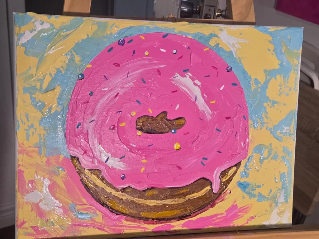 Pink Sprinkle Donut