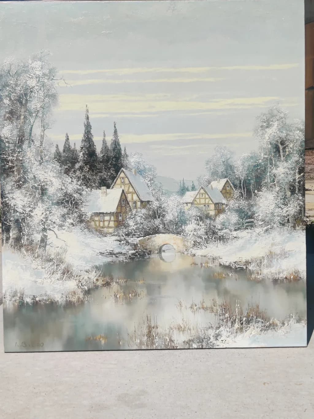Winter Village Reflection