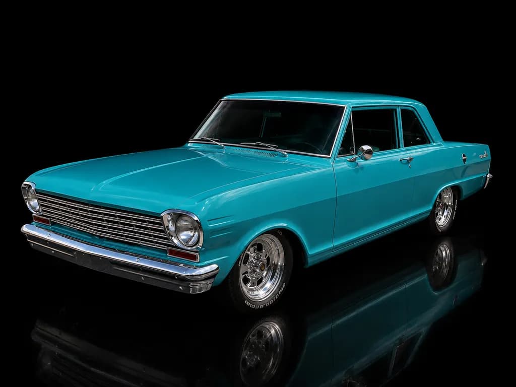 Turquoise Classic Sedan