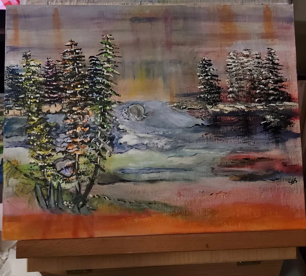 Abstract Forest Stream