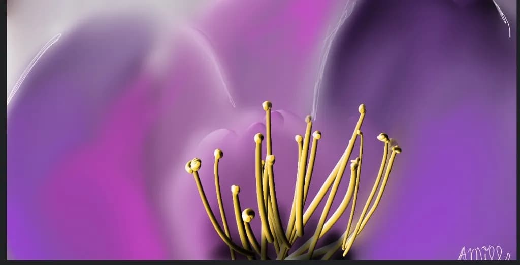 Purple Stamen Closeup