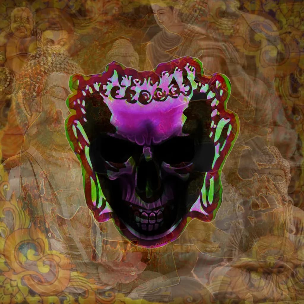Shadowed Buddha Skull