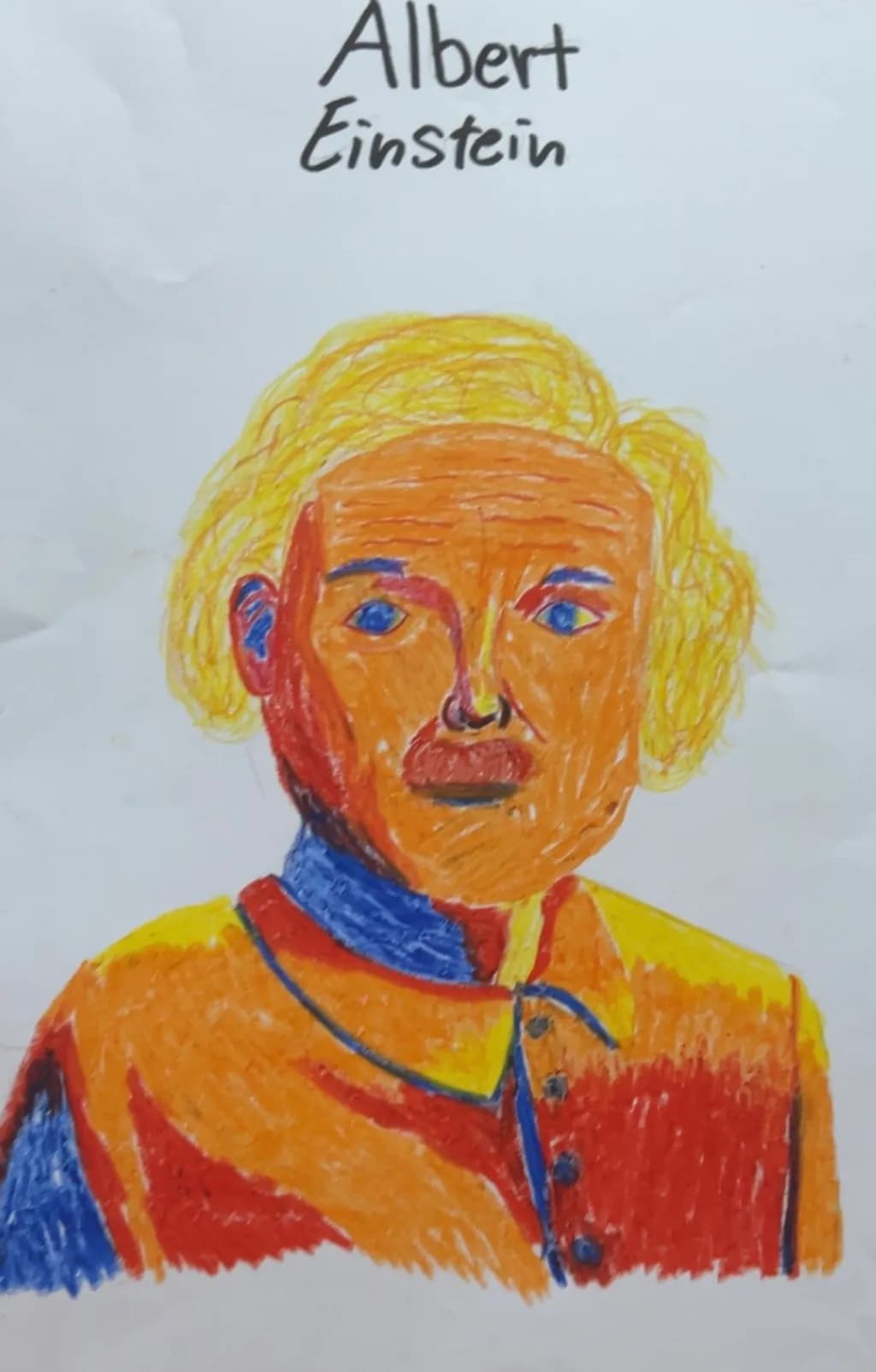 Abstract Einstein Portrait