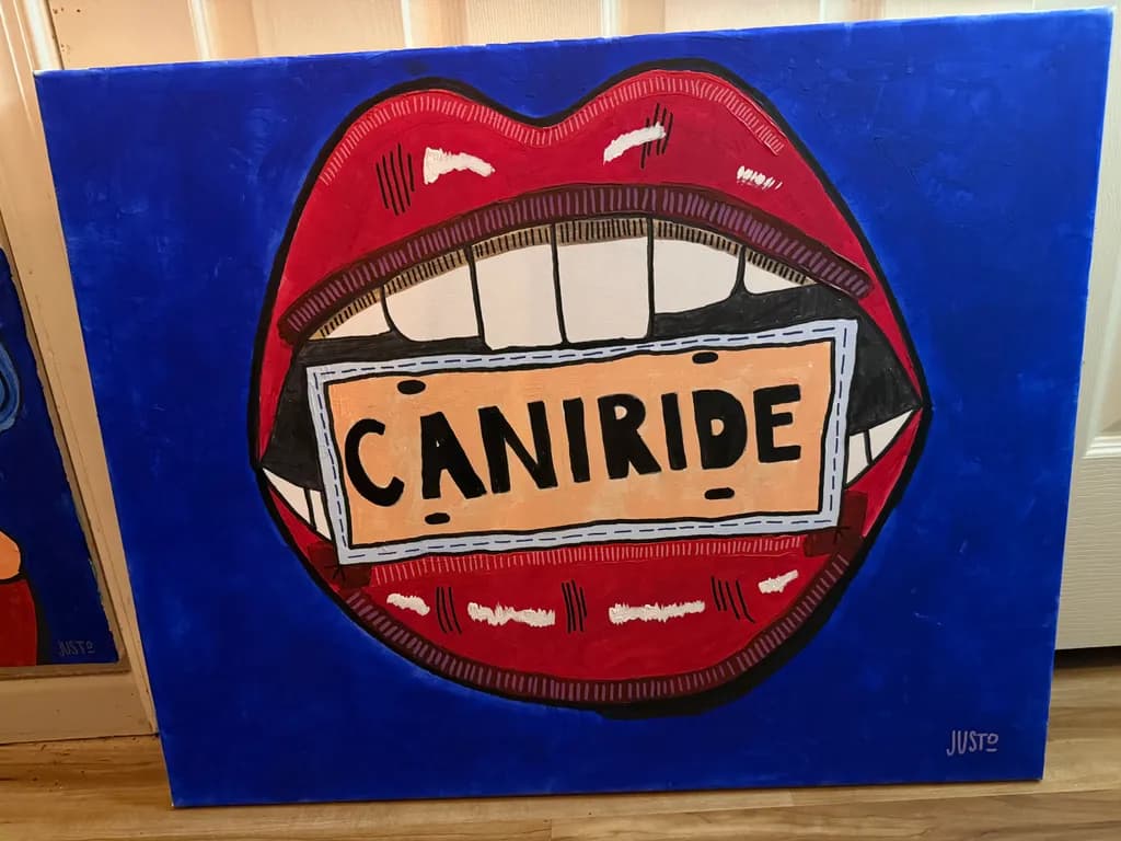 Red Lips License Plate