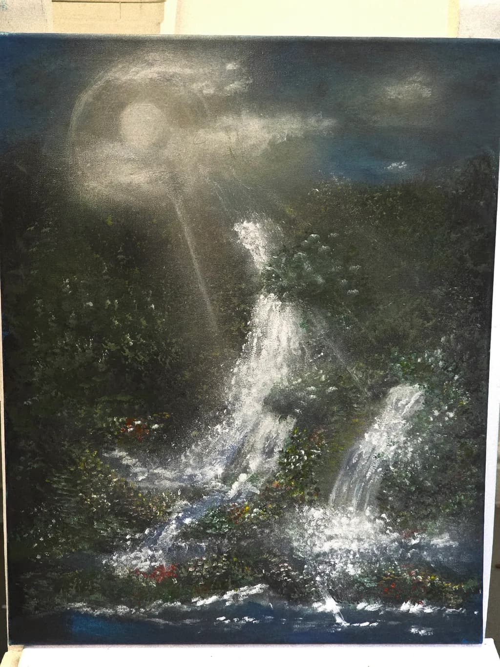 Moonlit Cascade