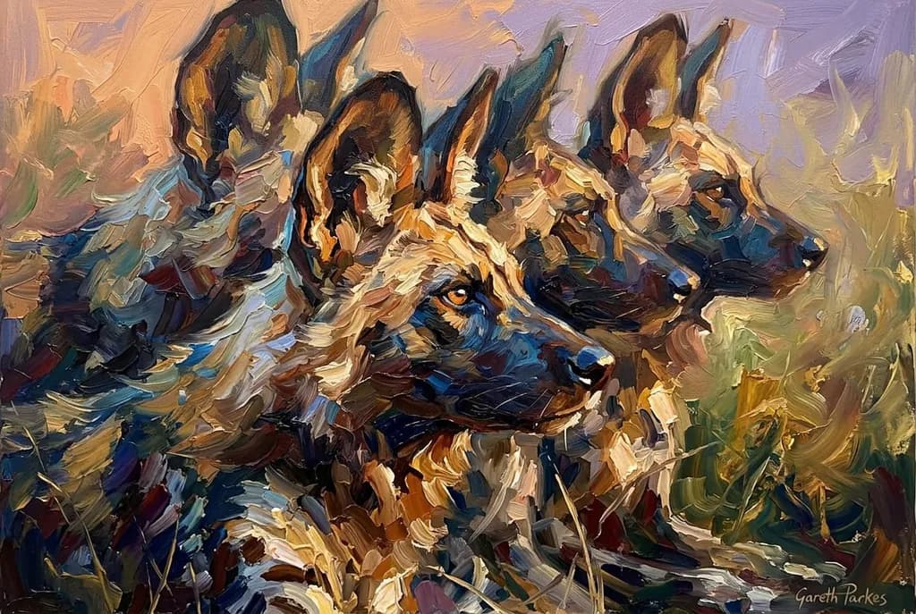 African Wilddog Trio