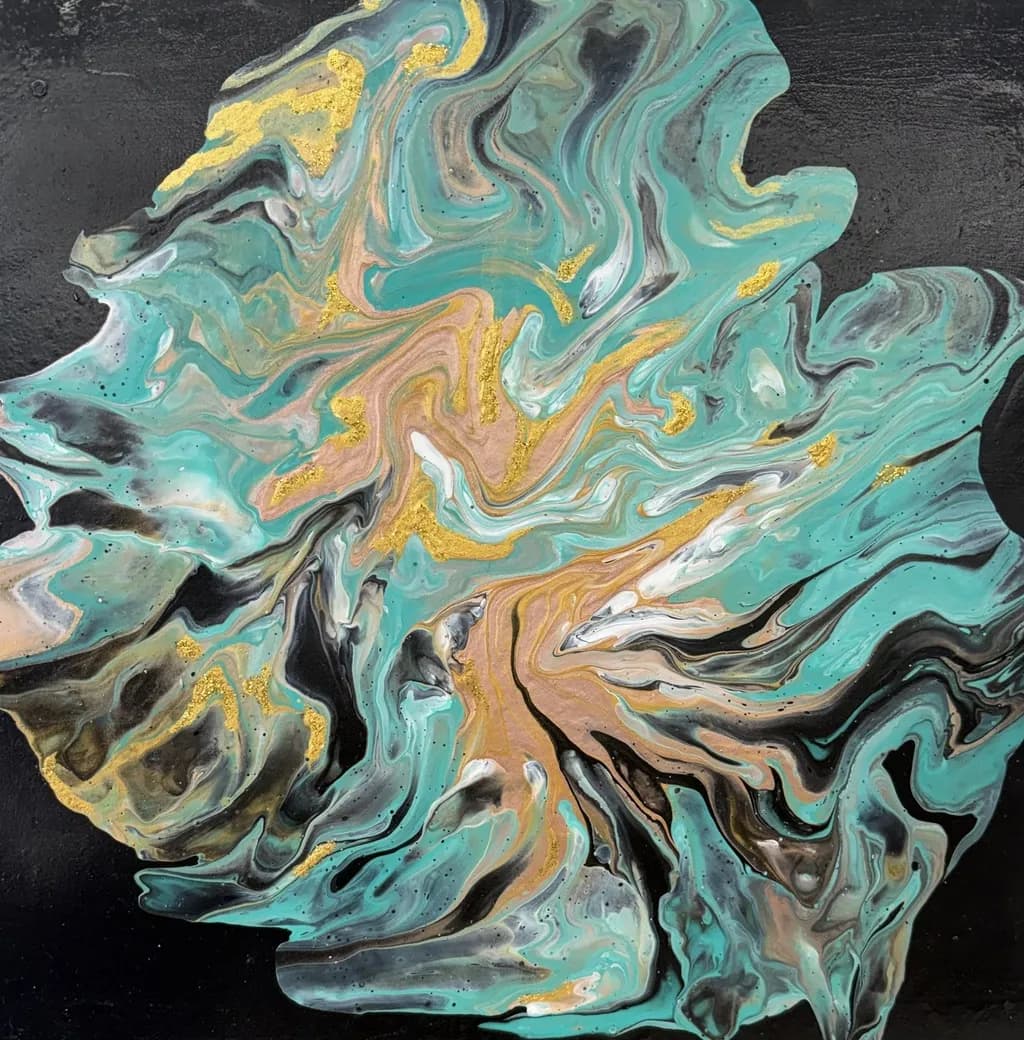 Black Green Gold Flow