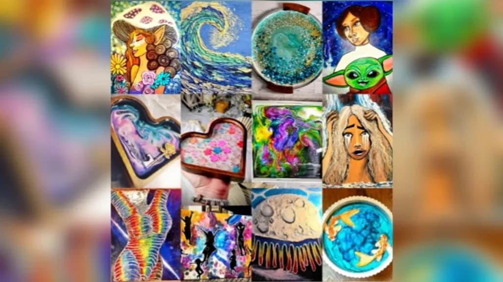 Heart and Wave Collage