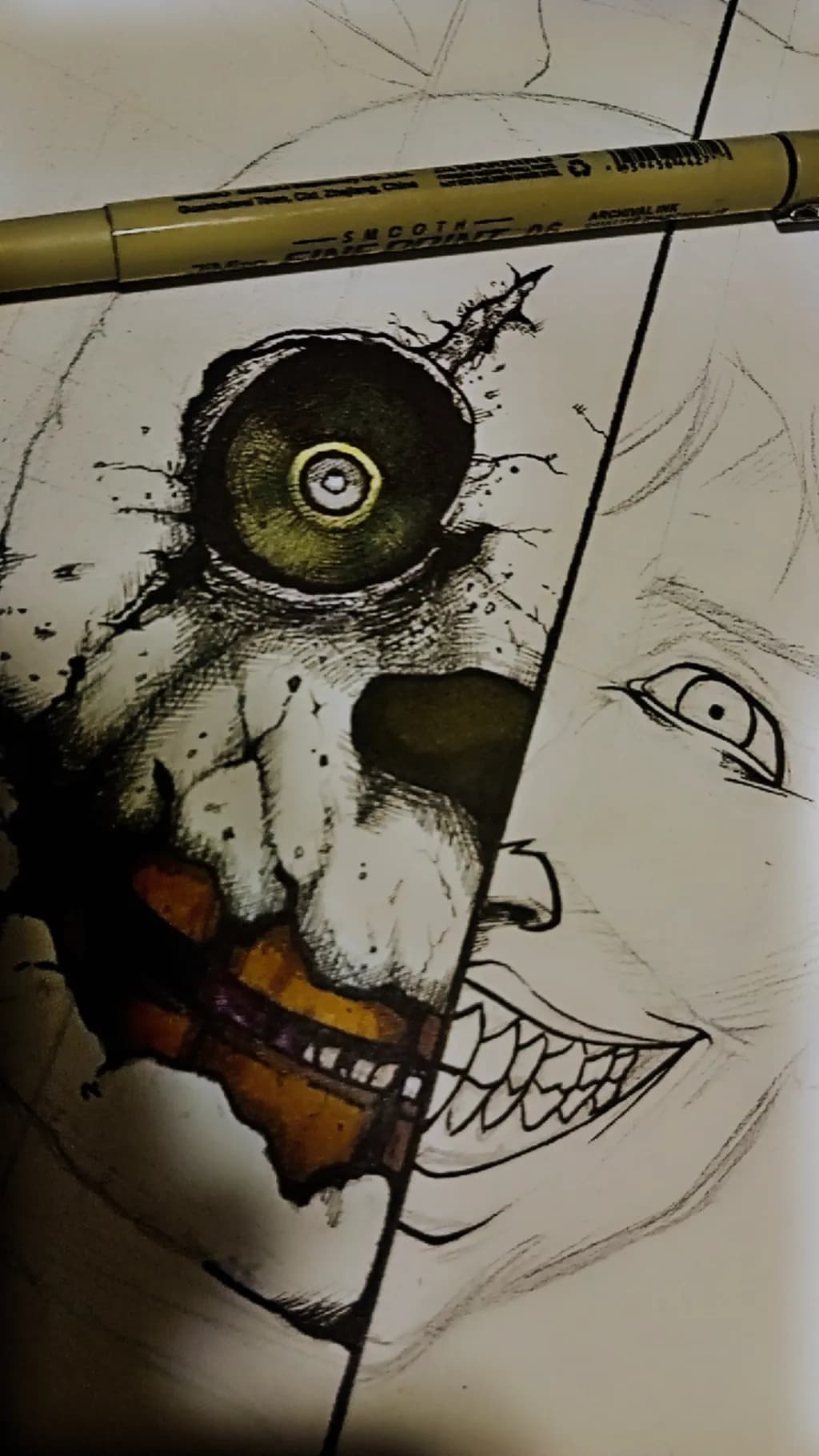 Split Face Clown