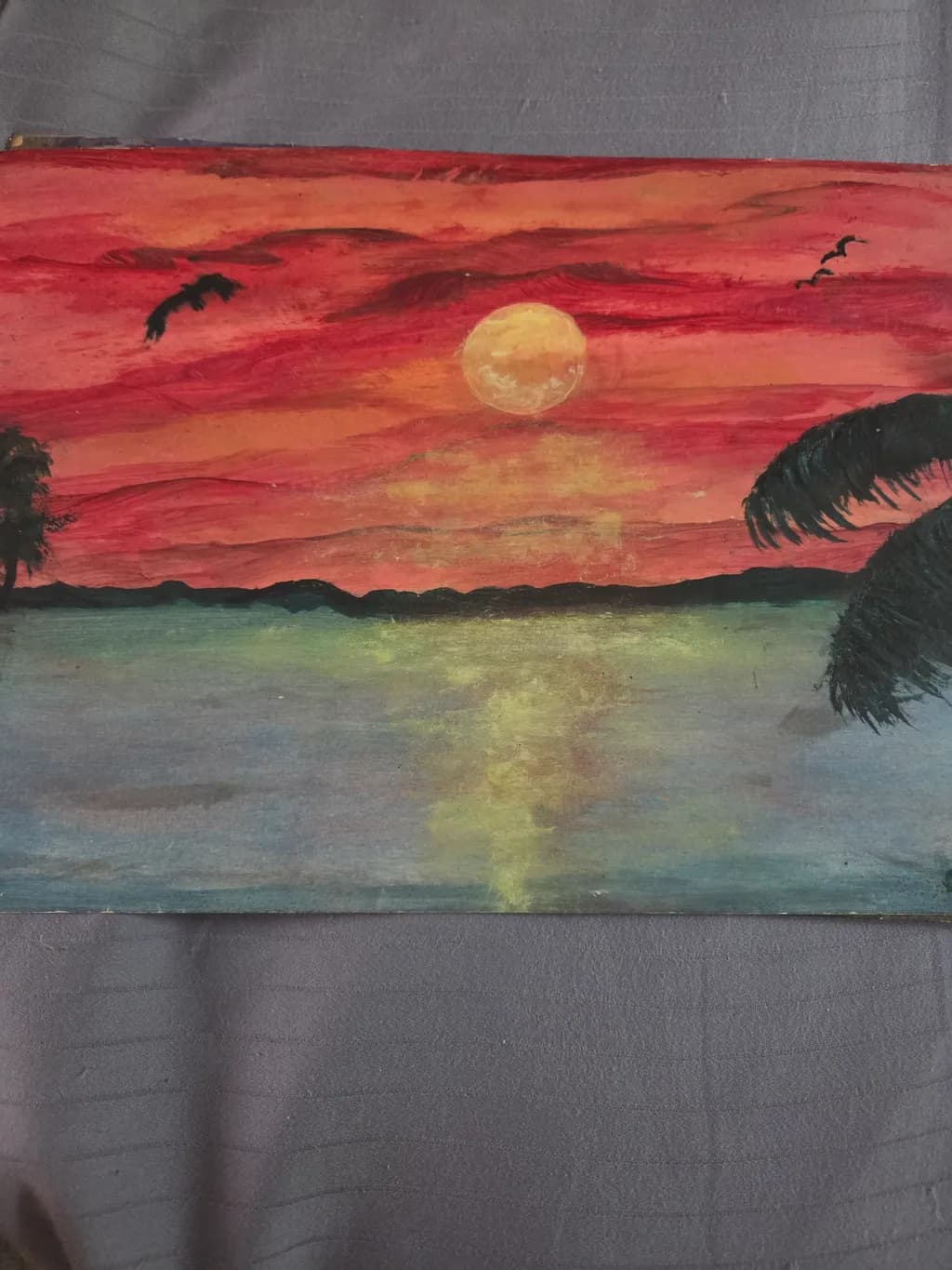 Crimson Dusk Reflection