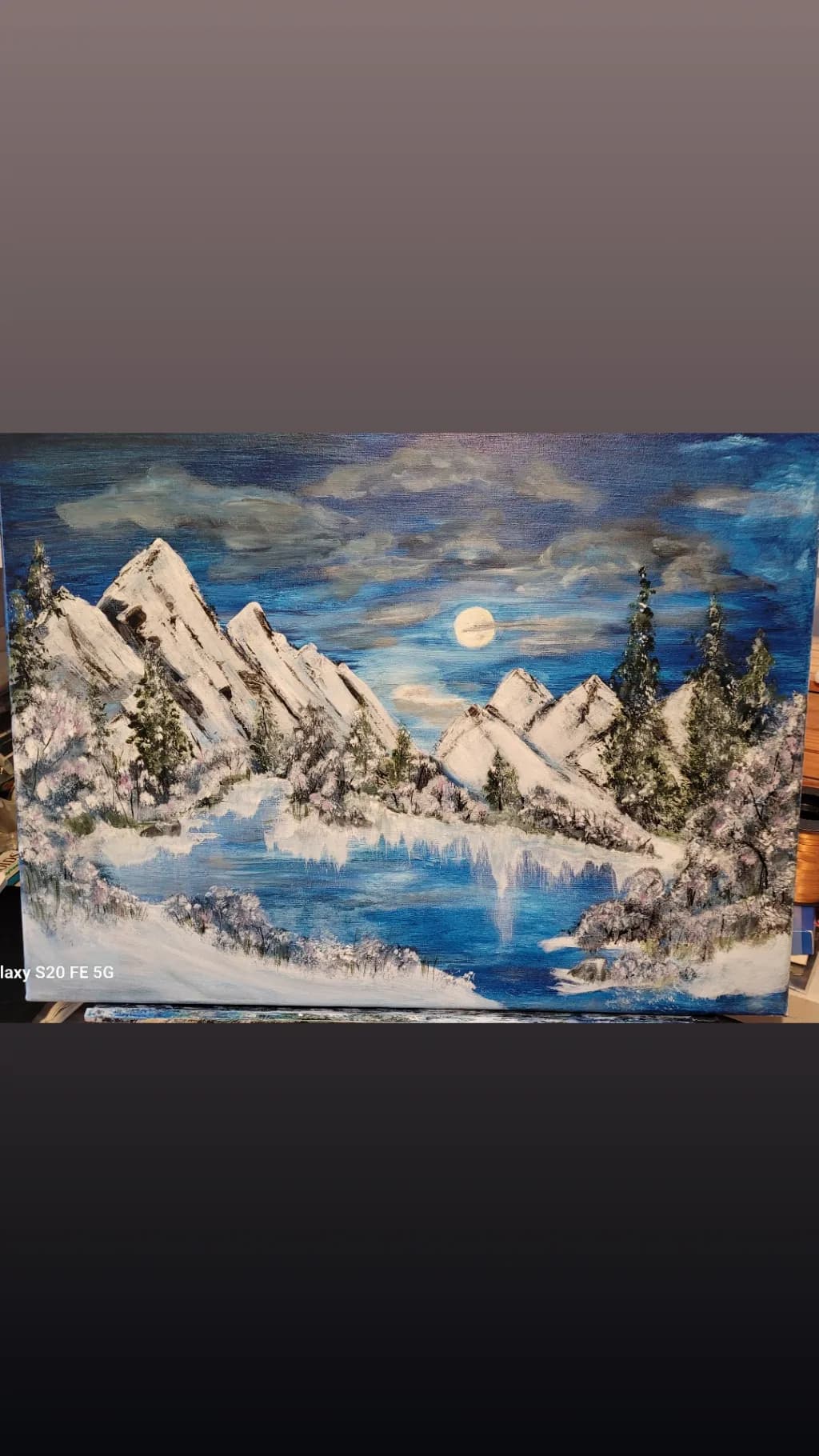 Moonlit Mountain Lake