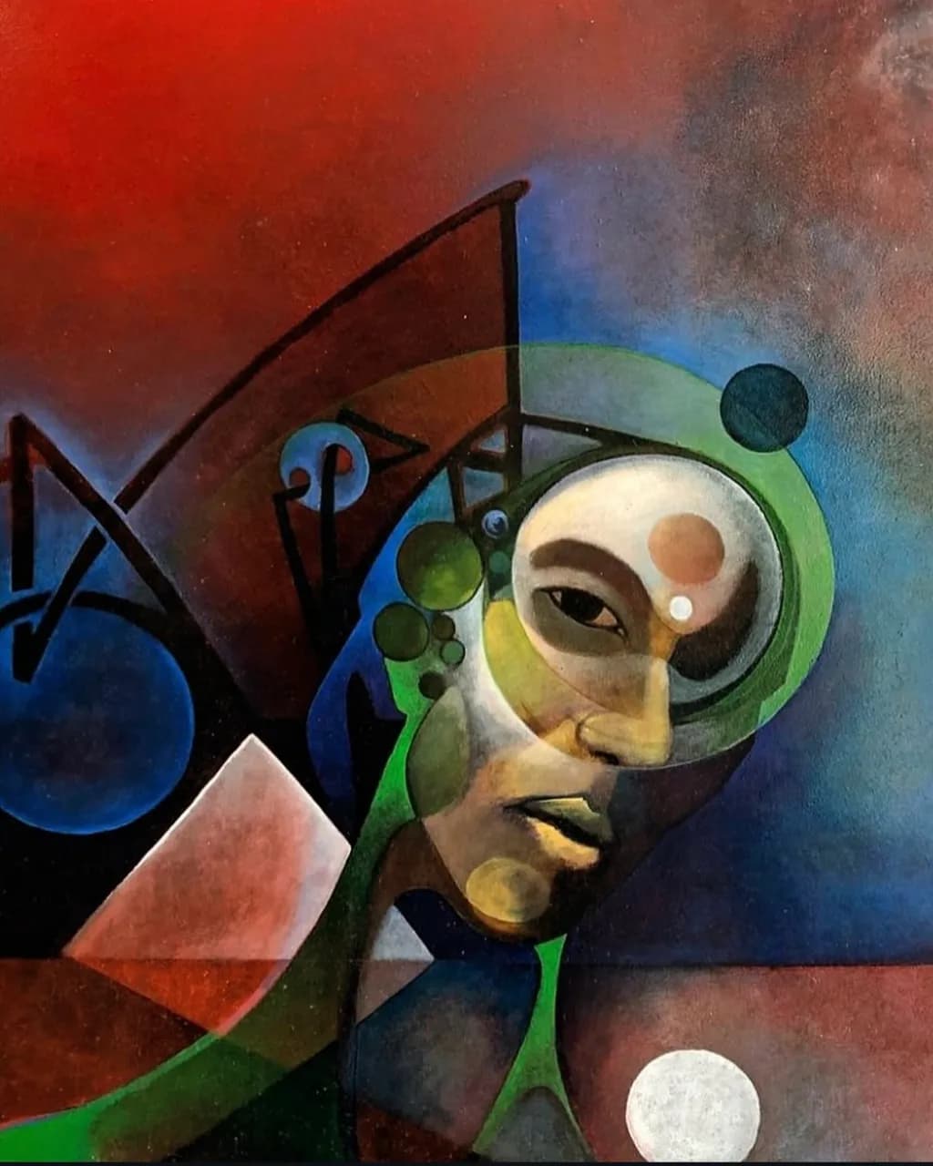 Abstracted Contemplation Face