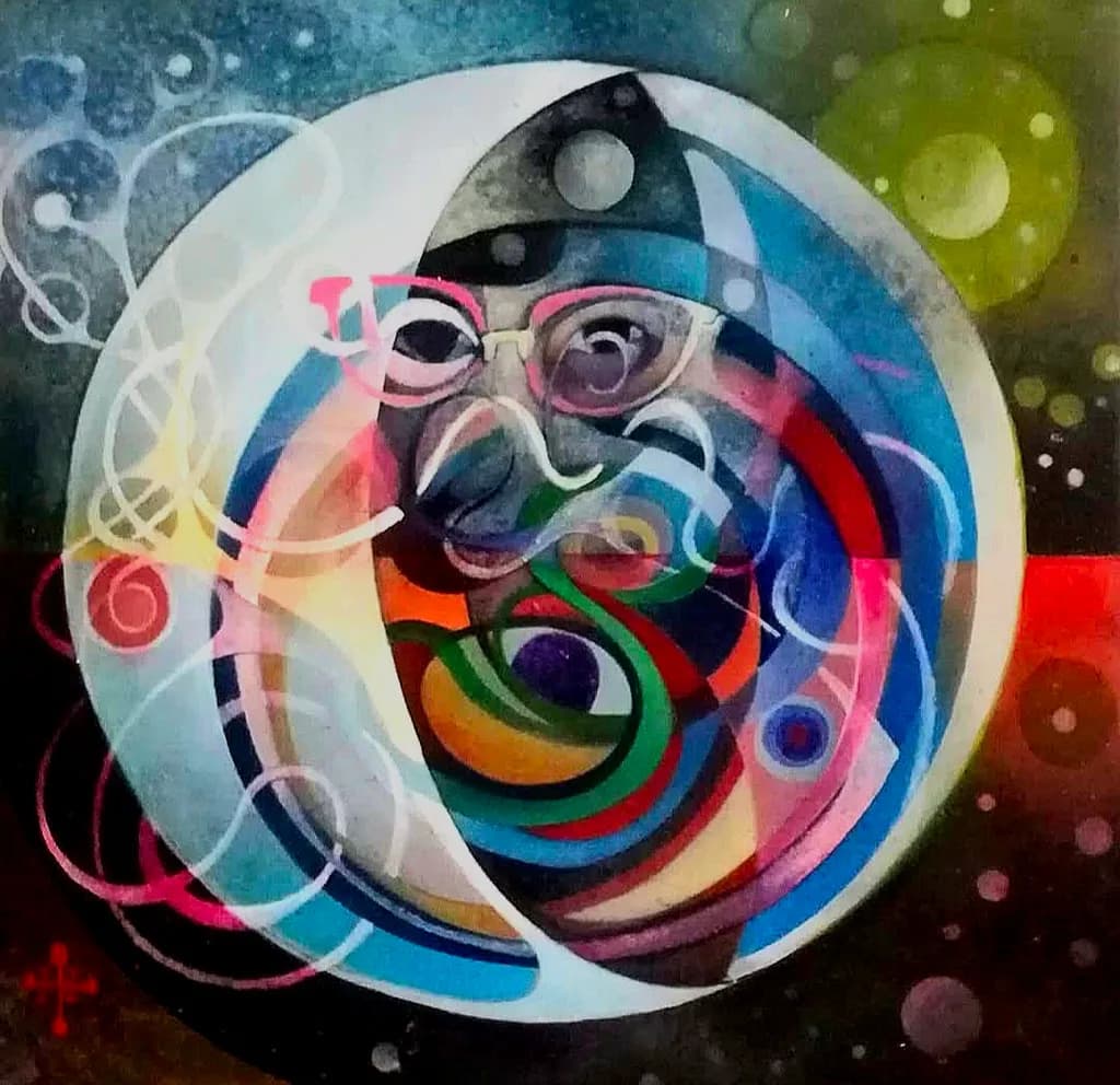Glasses Portrait Swirl