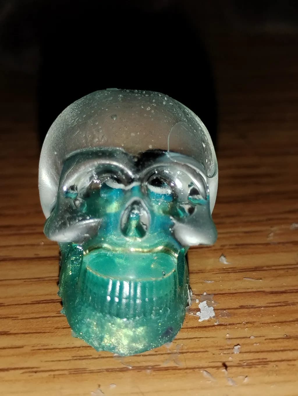 Blue Glass Skull
