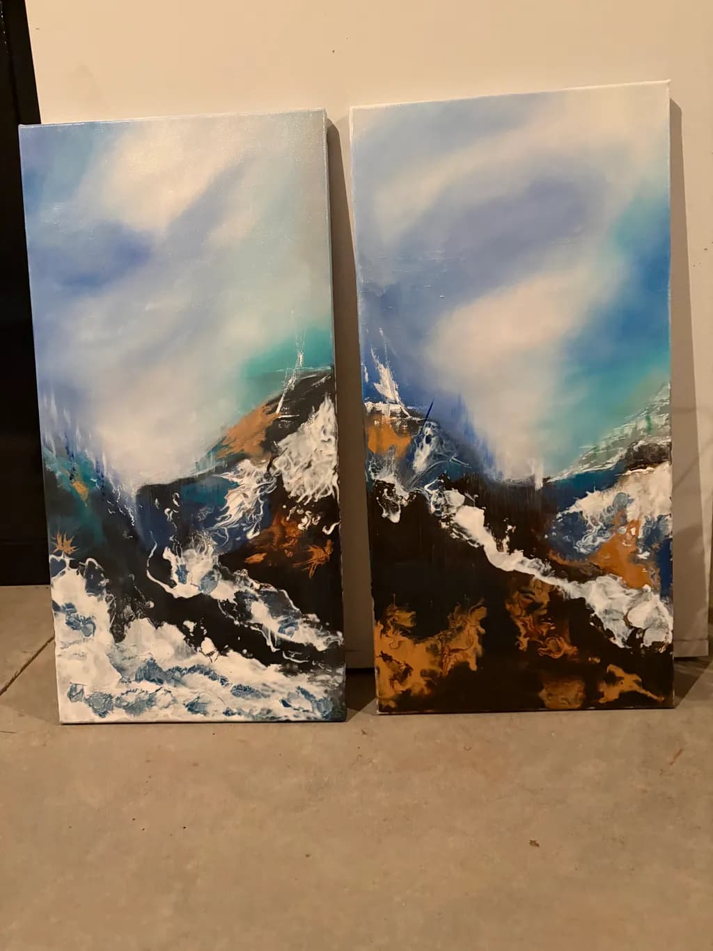 Turbulent Waves Diptych