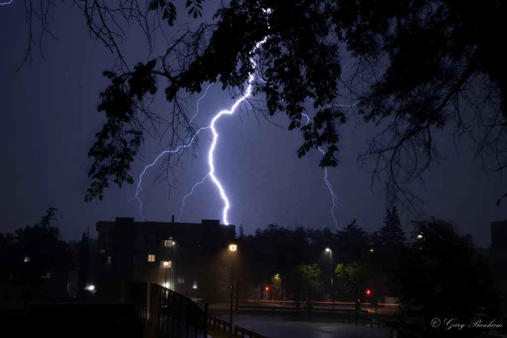 Lightning over Edmonton