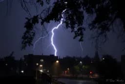 Lightning over Edmonton