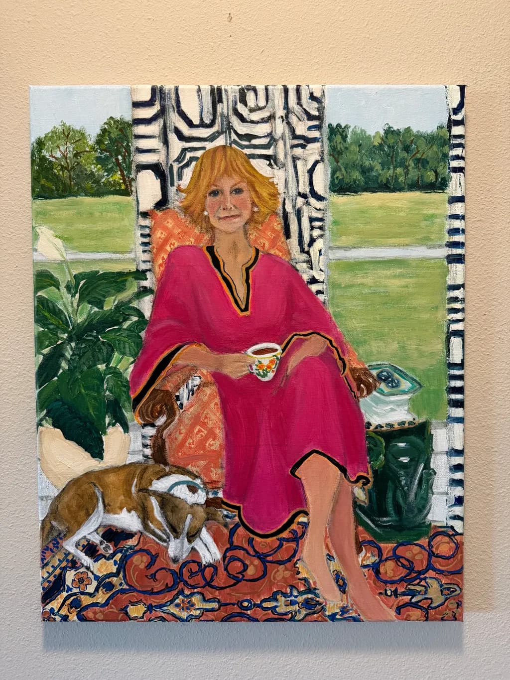 Portrait with Dog and Landscape