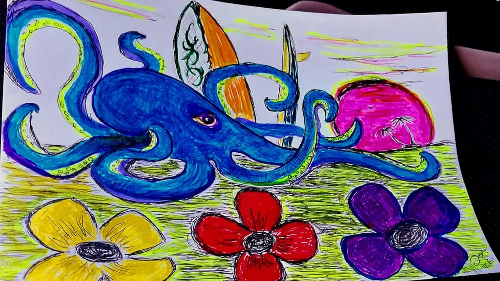 Sunset Octopus Bloom