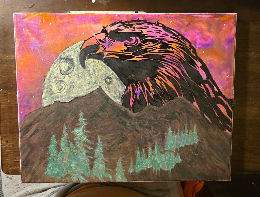 Moonlit Eagle Majesty