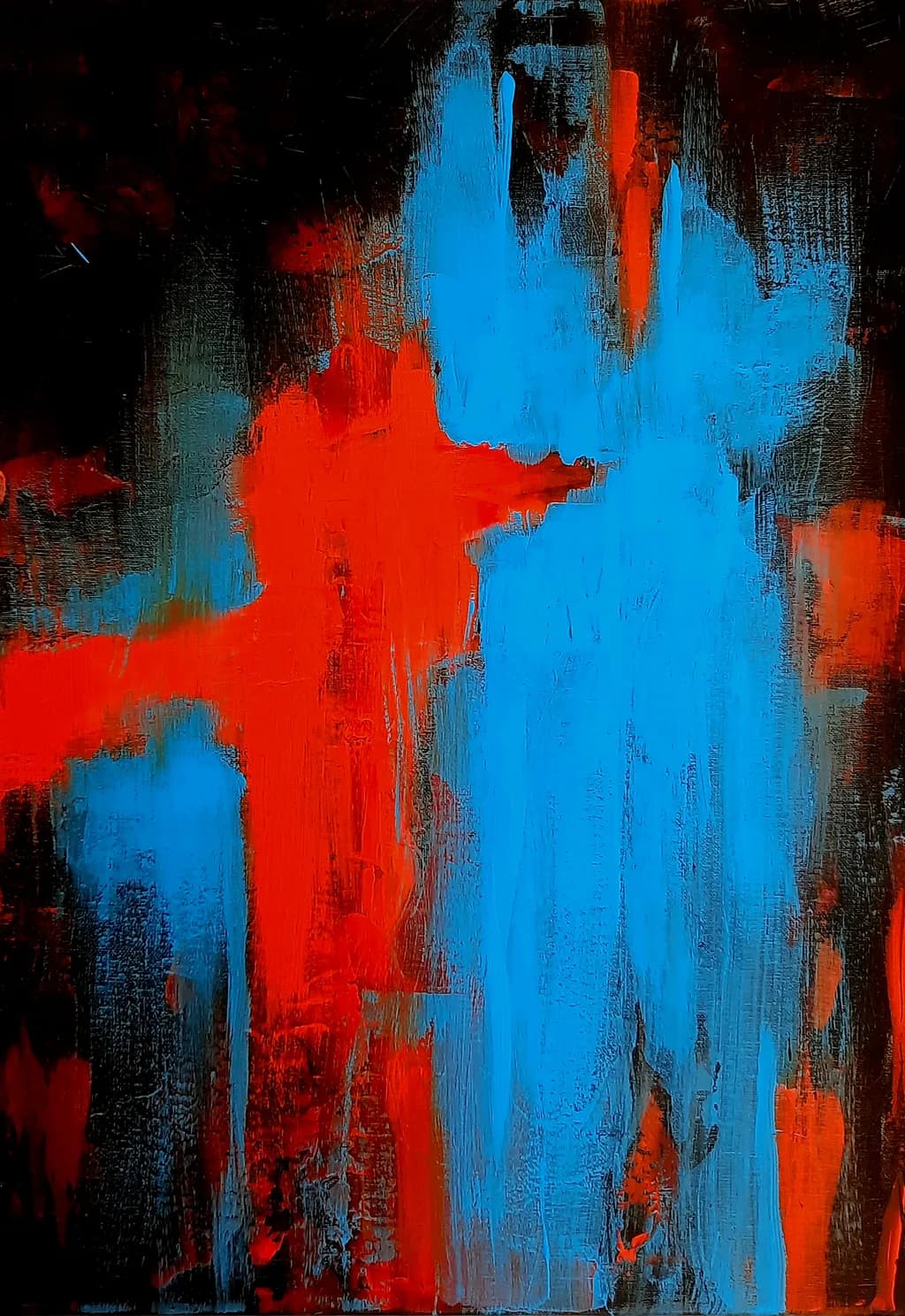 Crimson and Cobalt Contrast